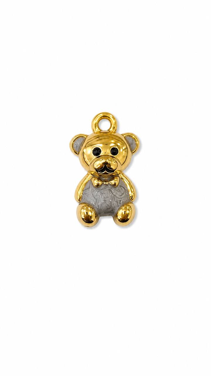 Charm orsetto in acciaio inox